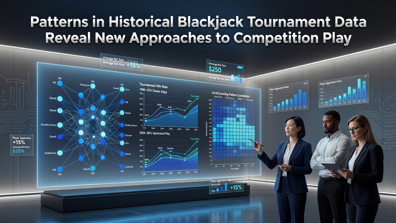 Visualisierung von Blackjack-Turnierverläufen und Einsatzmustern über mehrere Runden