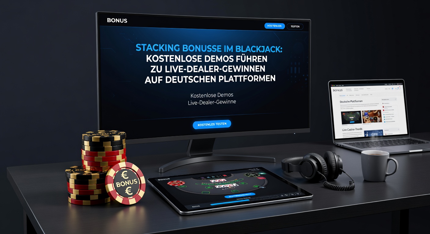 Live-Dealer-Blackjack-Session auf einer deutschen Plattform mit Bonus-Überlagerungen und Demo-Vergleich