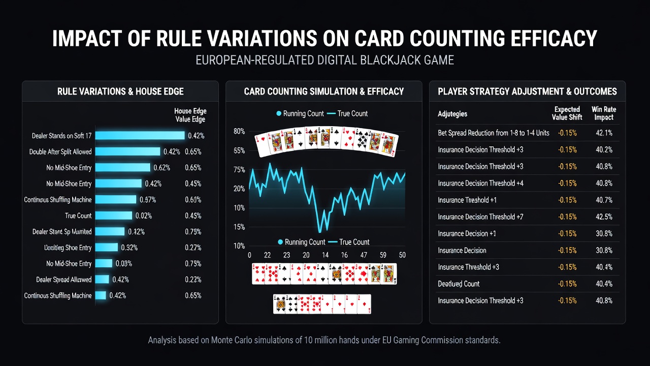 Analyse von Kartenzähl-Effizienz mit Simulationstools für europäische Blackjack-Regeln